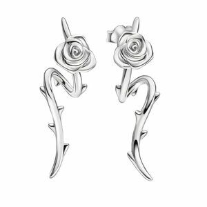Blooming Rose Curve Needle Earrings